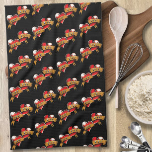 Linge De Cuisine Conception de tatouage de bannière traditionnelle 