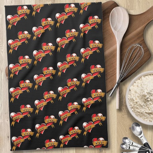 Linge De Cuisine Conception de tatouage de bannière traditionnelle 