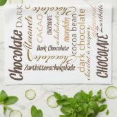 Linge De Cuisine Conception de texte en chocolat, amandes et chocol (Plié)