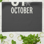 Linge De Cuisine Conception de toile d'araignée Halloween du 31 oct (Plié)