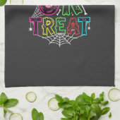 Linge De Cuisine Conception de toile d'araignée Halloween Trick or (Plié)