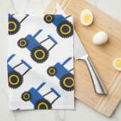 Linge De Cuisine Conception de tracteur bleu (Quart Plié)
