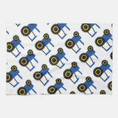 Linge De Cuisine Conception de tracteur bleu (Horizontal)