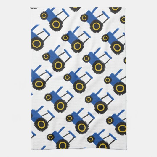Linge De Cuisine Conception de tracteur bleu (Vertical)