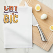 Linge De Cuisine Conception de typographie Halloween magique ensorc (Quart Plié)