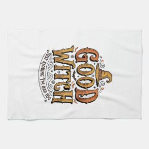 Linge De Cuisine Conception de typographie Halloween sorcière genti