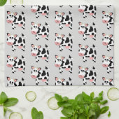 Linge De Cuisine Conception de vache sur fond de n'importe quelle c (Plié)