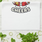 Linge De Cuisine Conception de vecteur de chat de Noël Cheers (Plié)
