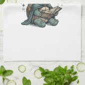 Linge De Cuisine Conception de vecteur de magicien de tortue mignon (Plié)