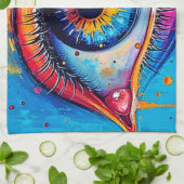 Linge De Cuisine Conception de vision à oeil vibreux (Plié)