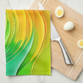 Linge De Cuisine Conception d'énergie de couleur abstraite (Quart Plié)