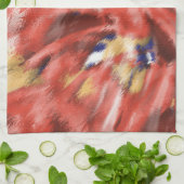 Linge De Cuisine Conception des éclaboussures de corail (Plié)