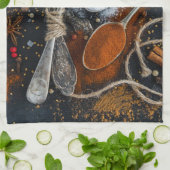 Linge De Cuisine Conception des épices (Plié)