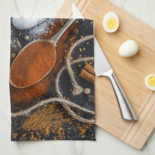 Linge De Cuisine Conception des épices (Quart Plié)