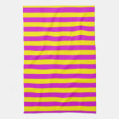 Linge De Cuisine Conception des rayures pourpre et jaune (Vertical)