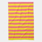 Linge De Cuisine Conception des rayures rose et jaune (Vertical)