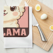 Linge De Cuisine Conception d'illustration de lama mignon (Quart Plié)