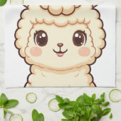 Linge De Cuisine Conception d'illustration de lama mignon (Plié)