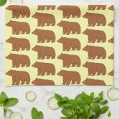 Linge De Cuisine Conception d'ours grizzly Fond de n'importe quelle (Plié)