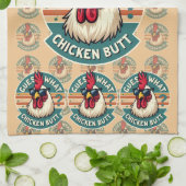 Linge De Cuisine Conception drôle de blague de poulet rétro (Plié)