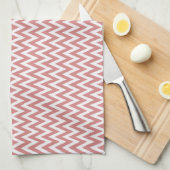 Linge De Cuisine Conception élégante chevron rose (Quart Plié)