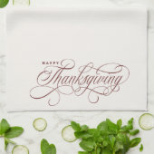 Linge De Cuisine Conception élégante de scripts de Bon thanksgiving (Plié)