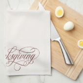 Linge De Cuisine Conception élégante de scripts de Bon thanksgiving (Quart Plié)