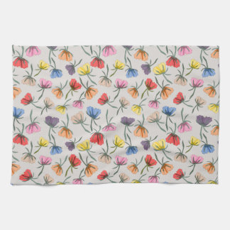 Linge De Cuisine Conception florale colorée sur coton