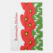 Linge De Cuisine Conception florale de coquelicots (Vertical)