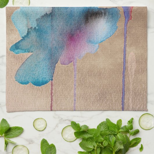 Linge De Cuisine Conception florale moderne d'art de fleur (Plié)