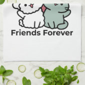 Linge De Cuisine Conception "Fur-Real Friends Forever" (Plié)