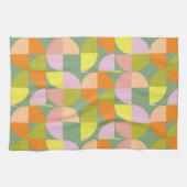 Linge De Cuisine Conception géométrique du milieu du siècle Vert ro (Horizontal)