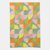 Linge De Cuisine Conception géométrique du milieu du siècle Vert ro (Vertical)