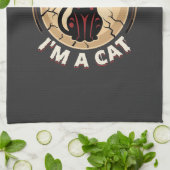 Linge De Cuisine Conception graphique de chat Meow Halloween_1 (Plié)