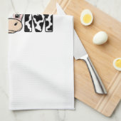 Linge De Cuisine Conception Graphique Maman Vache Mignonne Arc_1 (Quart Plié)