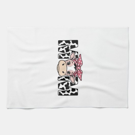Linge De Cuisine Conception Graphique Maman Vache Mignonne Arc_1 (Horizontal)