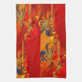 Linge De Cuisine Conception graphique transparente - rouge orange I (Vertical)