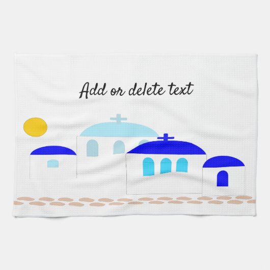 Linge De Cuisine Conception grecque Ajouter simplement du texte (Horizontal)