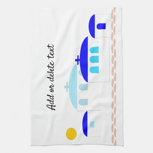 Linge De Cuisine Conception grecque Ajouter simplement du texte (Vertical)