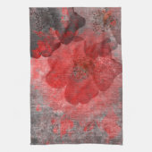 Linge De Cuisine Conception grunge noire grise rouge de l'industrie (Vertical)