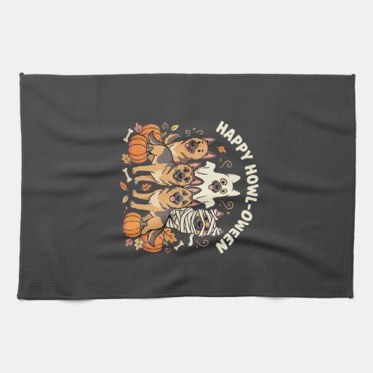 Linge De Cuisine Conception Howl-Oween Halloween Fantôme Berger All (Horizontal)