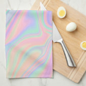 Linge De Cuisine Conception iridescente liquide de couleur de (Quart Plié)