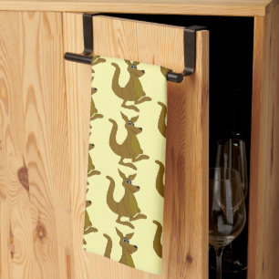 Linge De Cuisine Conception Kangourou Fond de couleur au choix