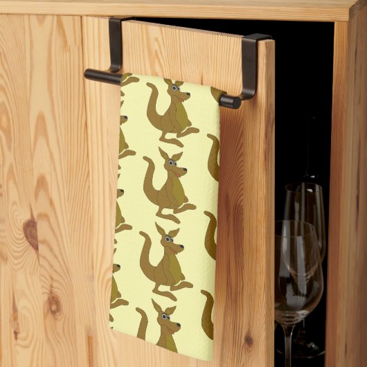 Linge De Cuisine Conception Kangourou Fond de couleur au choix (Pliage en tiers)