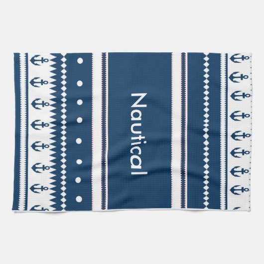 Linge De Cuisine Conception nautique (Horizontal)