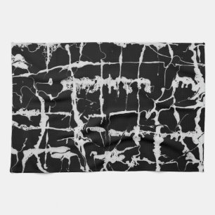 Linge De Cuisine Conception noire et blanche de texture de l'eau,