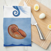 Linge De Cuisine Conception océanique marine (Quart Plié)