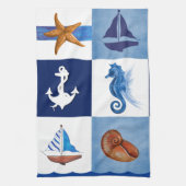 Linge De Cuisine Conception océanique marine (Vertical)
