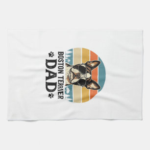 Linge De Cuisine Conception Papa Boston Terrier Amant de Chien Vint