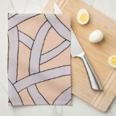 Linge De Cuisine Conception par bandes Pink Purple (Quart Plié)